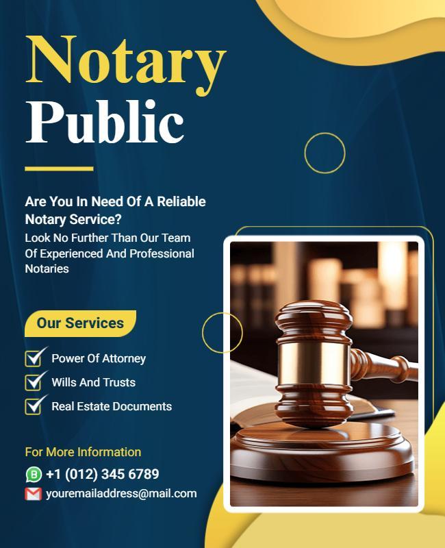 Professional Notary Services Promotion Flyer Template