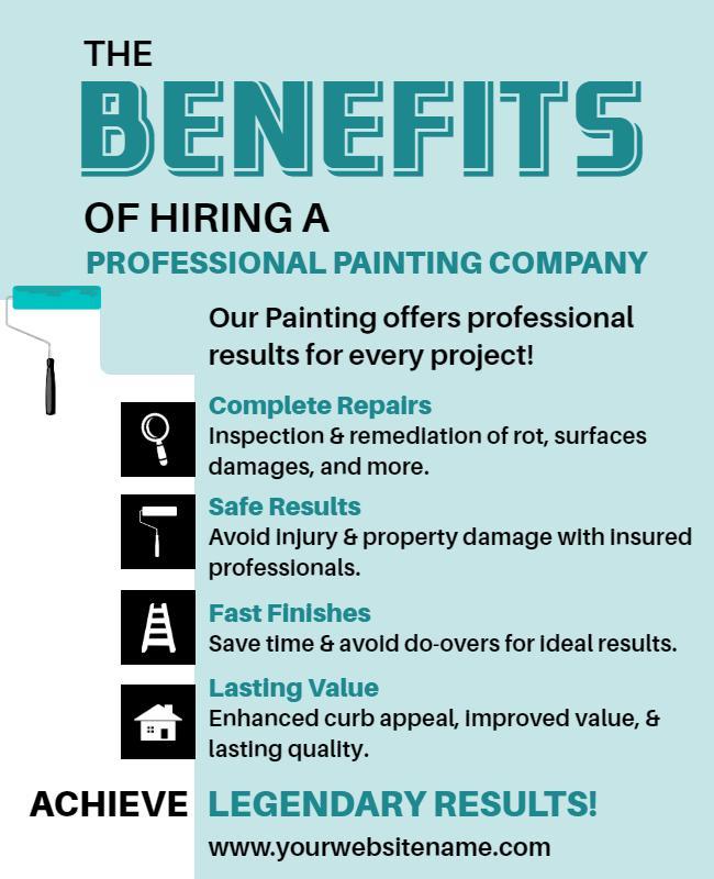 Professional Painting Services Benefits Flyer Template