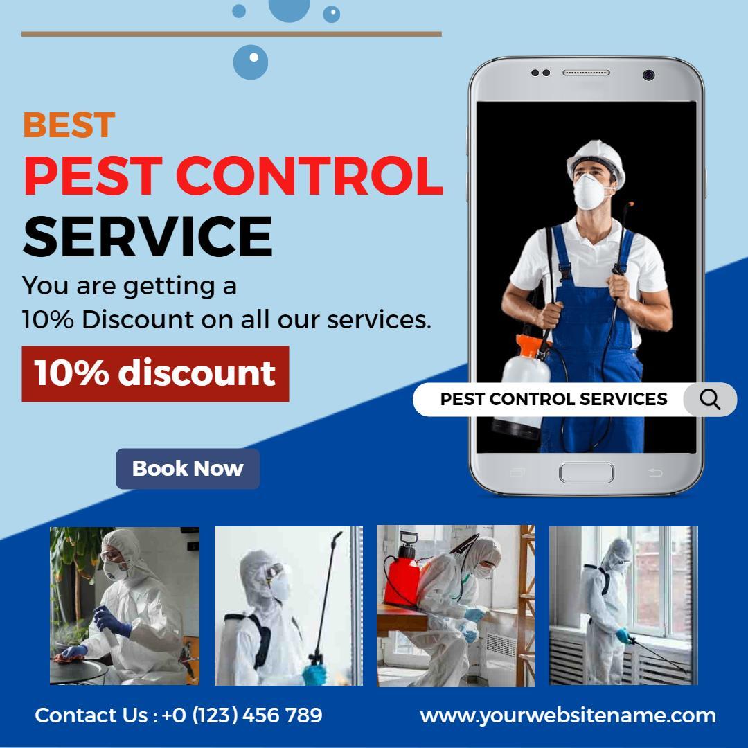 Professional Pest Control Service with Discount Offer Ad Template