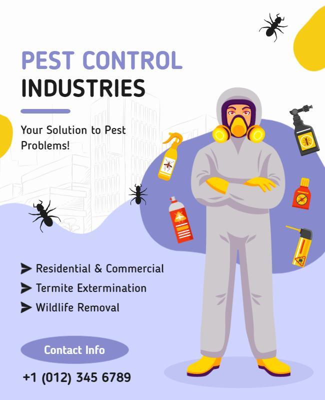 Professional Pest Control Services Flyer Template