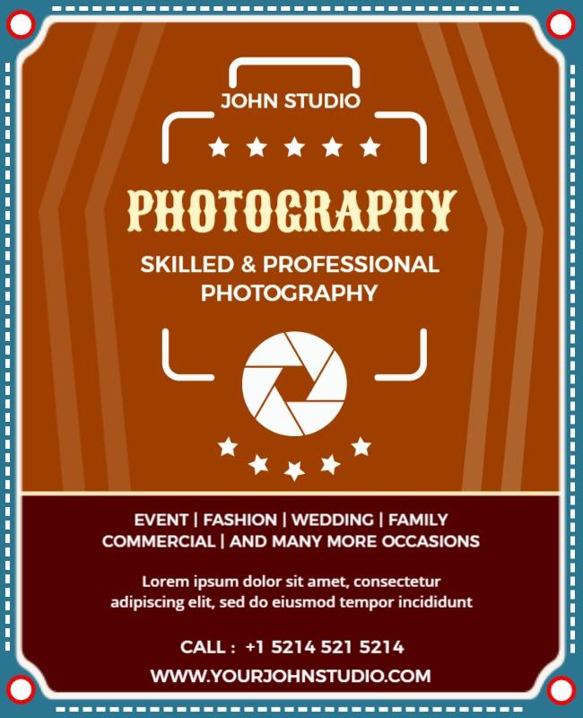 Professional Photography Services Promotional Flyer Template