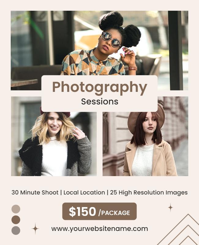 Professional Photography Sessions Offer Flyer Template