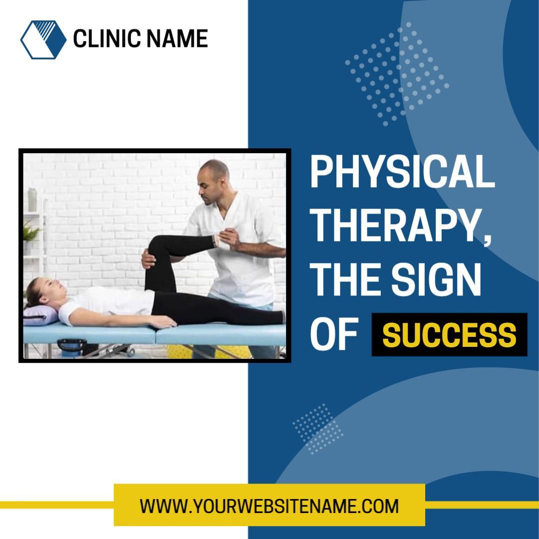 Professional Physical Therapy Success Treatment Overview Ad Template