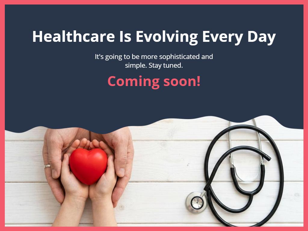 Professional Pink and Navy Healthcare Innovation Presentation Template