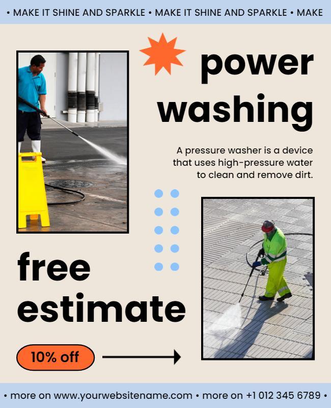 Professional Power Washing Service Flyer Template