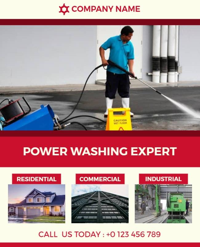 Professional Power Washing Services Flyer Template