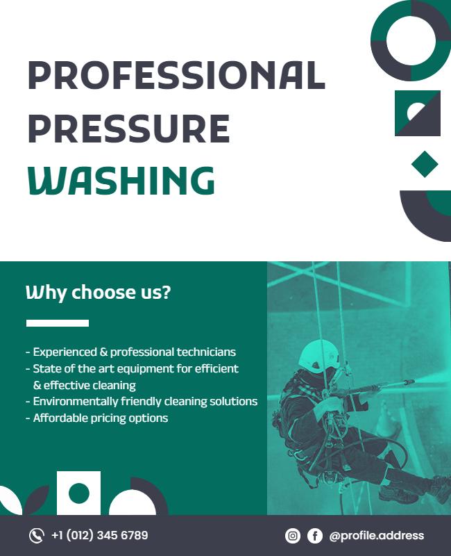 Professional Pressure Washing Service Flyer Template