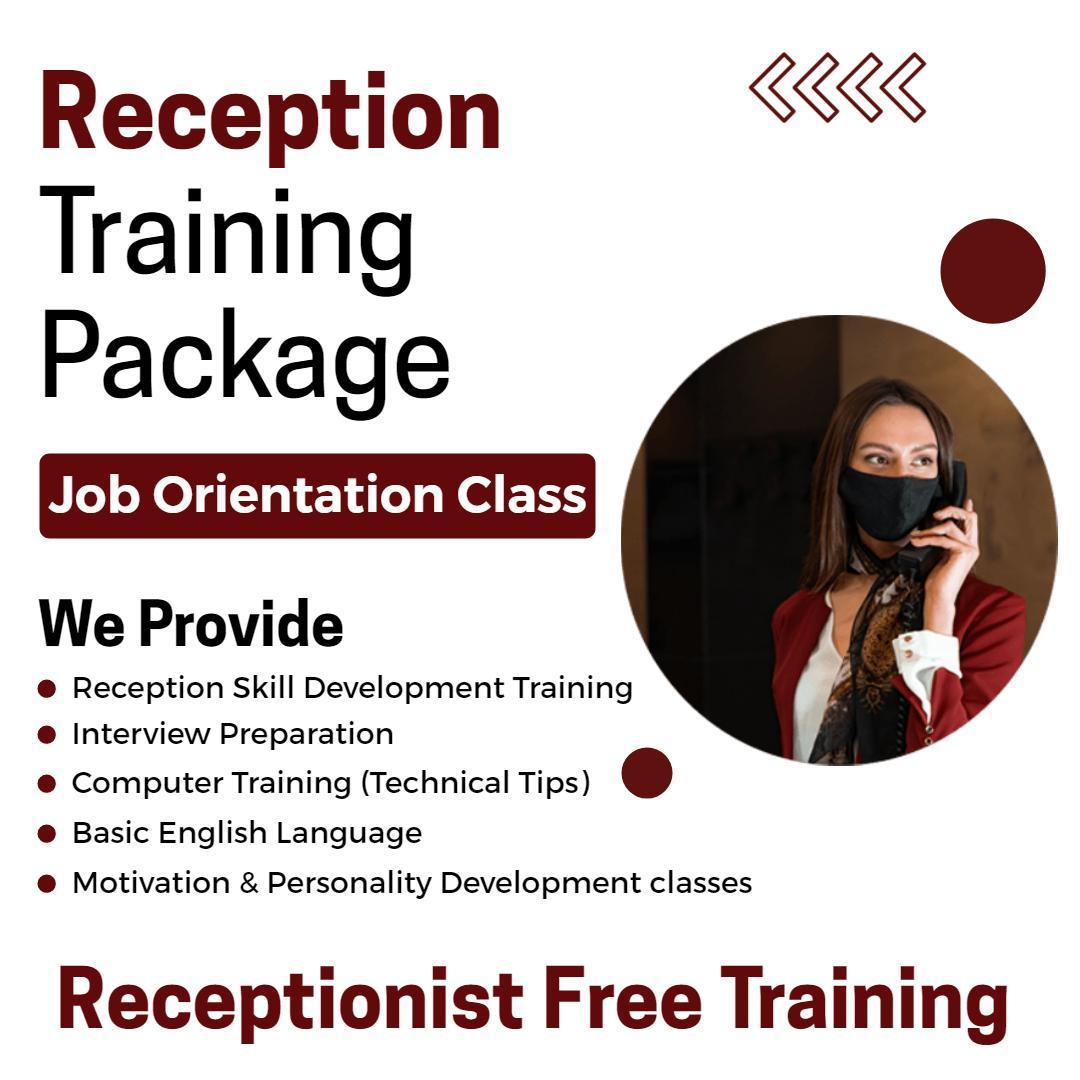Professional Reception Training Package for Job Orientation Ad Template