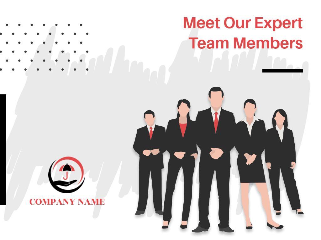 Professional Red Business Team Introduction Presentation Template