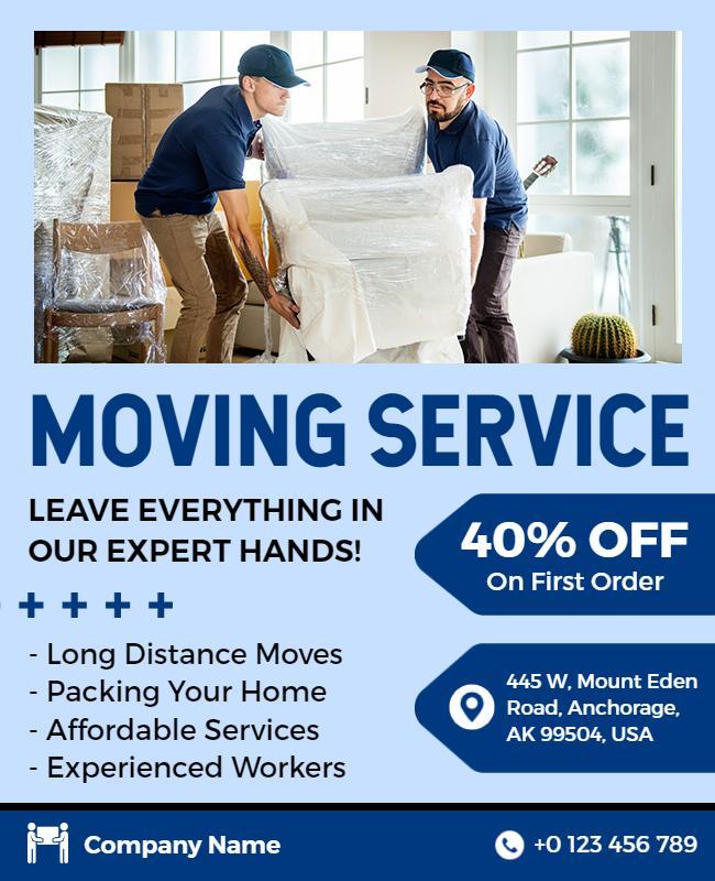 Professional Residential Moving Services Flyer Template