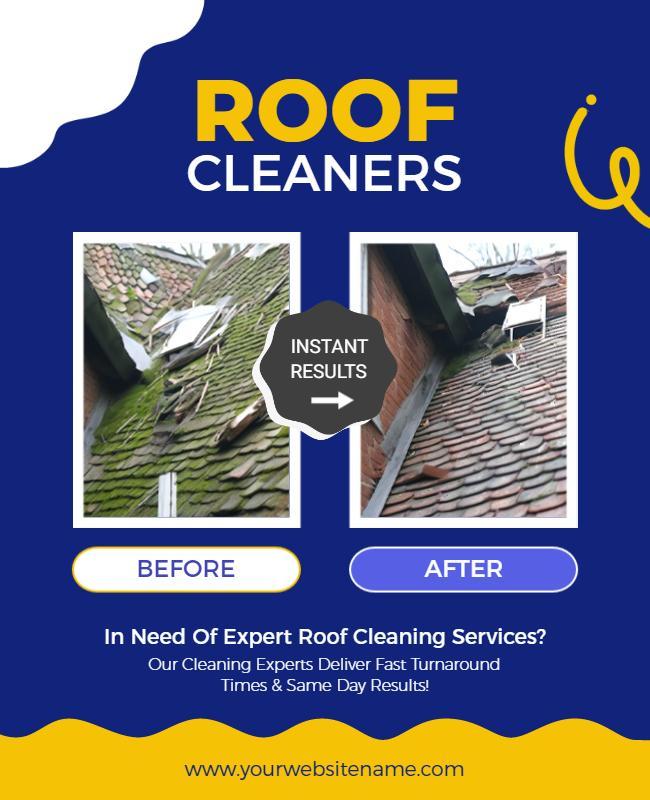 Professional Roof Cleaning Services Flyer Template