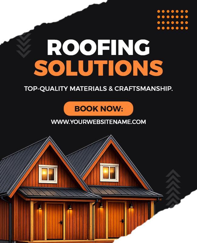 Professional Roofing Services Promotion Poster Template