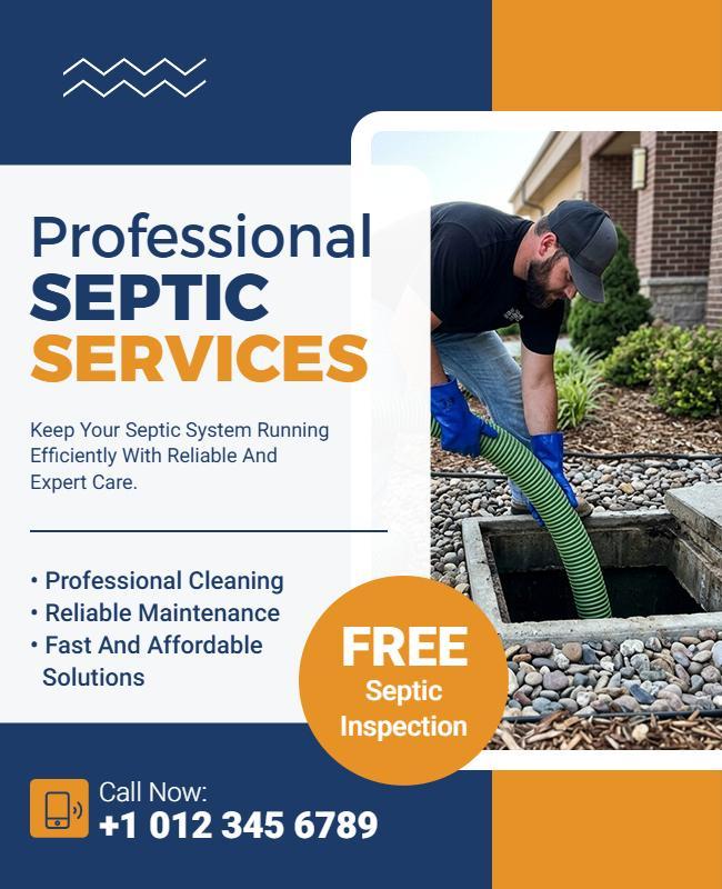 Professional Septic System Services Flyer Template