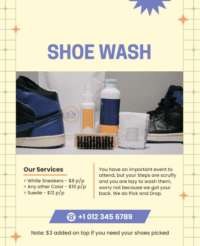 Professional Shoe Cleaning Services Flyer Template