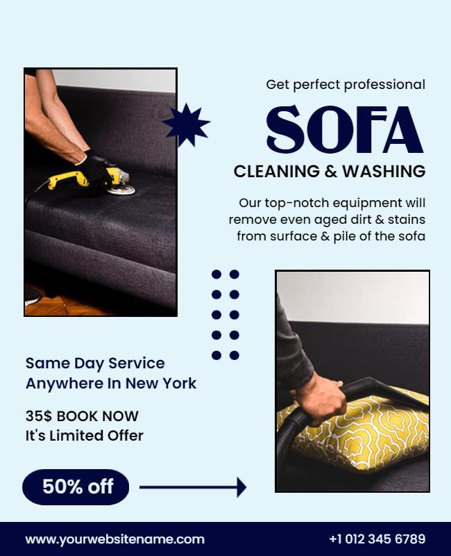 Professional Sofa Cleaning Service Flyer Template