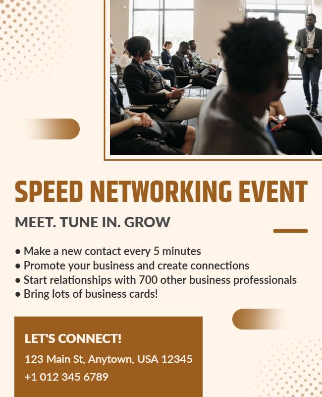 Professional Speed Networking Event Flyer Template