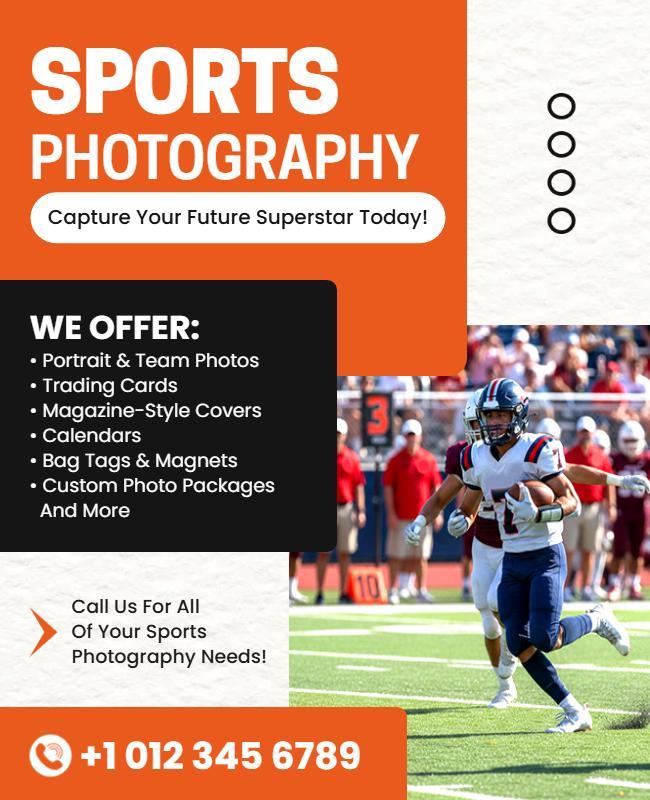 Professional Sports Photography Services Flyer Template