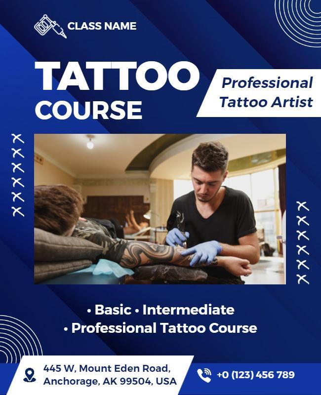 Professional Tattoo Course Training Flyer Template