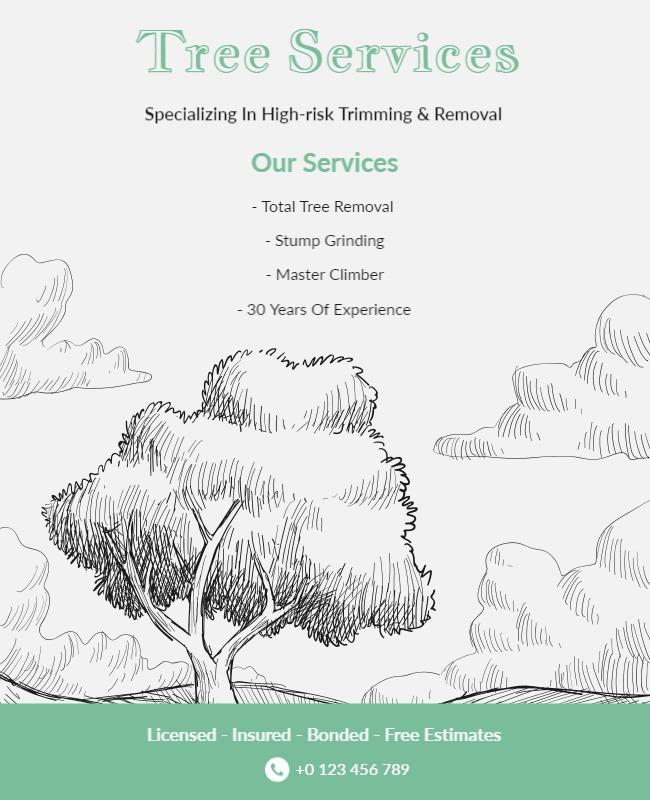 Professional Tree Trimming Services Flyer Template