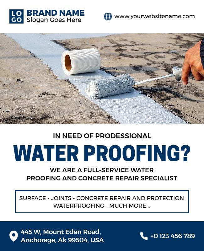 Professional Waterproofing Services Flyer Template