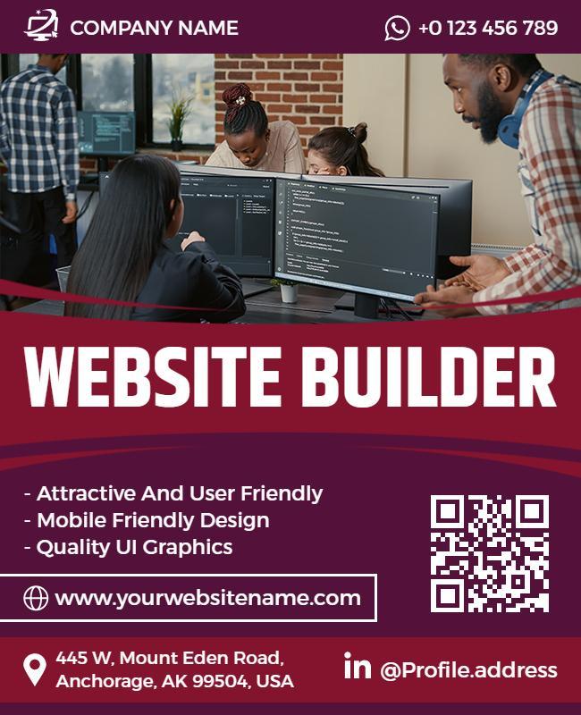 Professional Website Builder Service Flyer Template