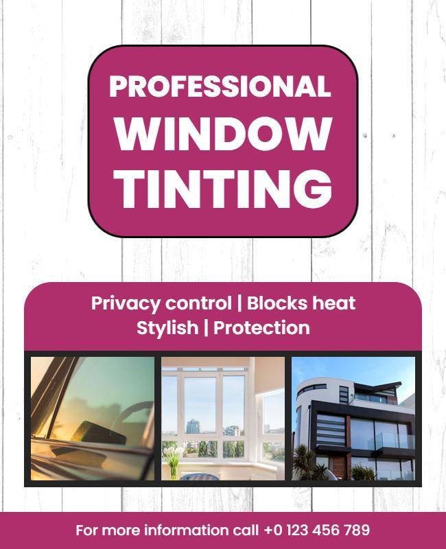 Professional Window Tinting Service Flyer Template