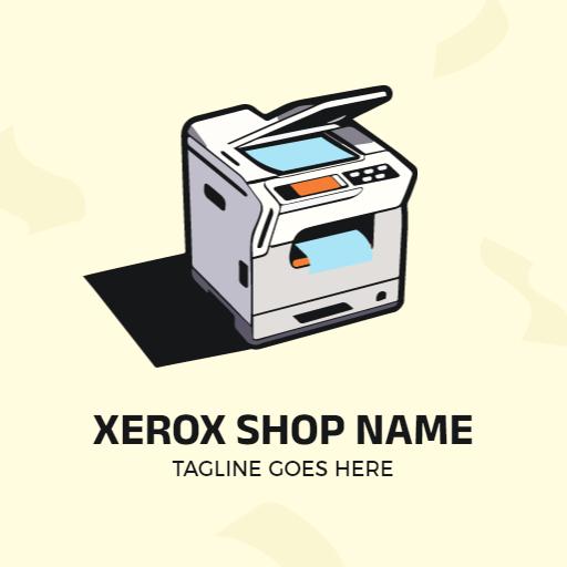 Professional Xerox Machine Service with Direct Copy Solutions Logo Template