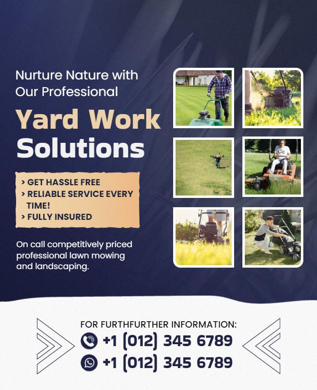 Professional Yard Work Services Flyer Template