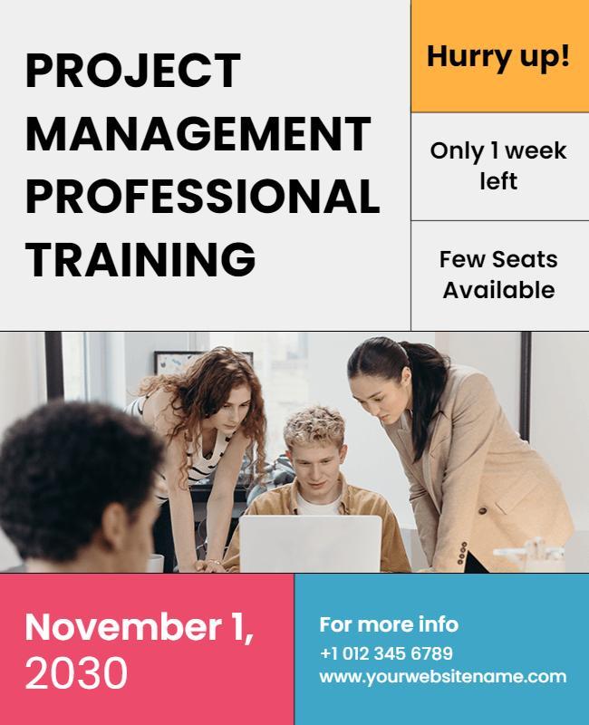 Project Management Training Event Flyer Template