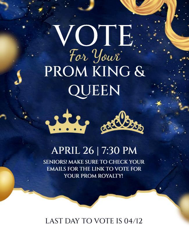 Prom King and Queen Voting Flyer Template