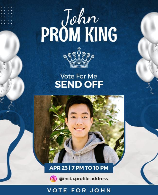 Prom King Vote Send Off Event Flyer Template