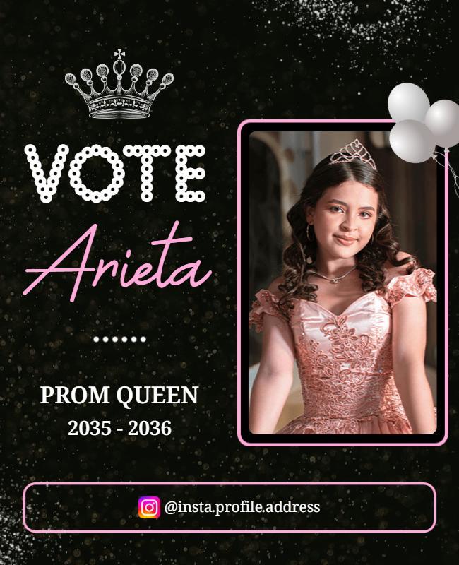 Prom Queen Voting Campaign Flyer Template