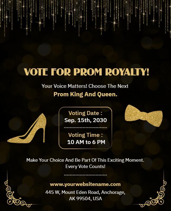 Prom Royalty Voting Event Flyer Template