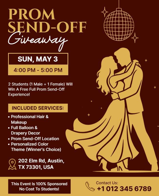 Prom Send-Off Giveaway Event Flyer Template