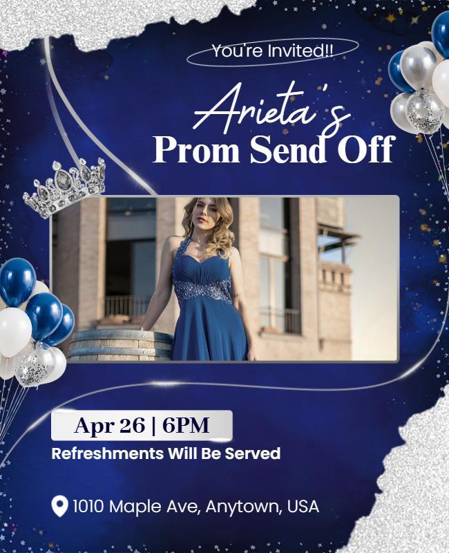 Prom Send Off Invitation Flyer Template