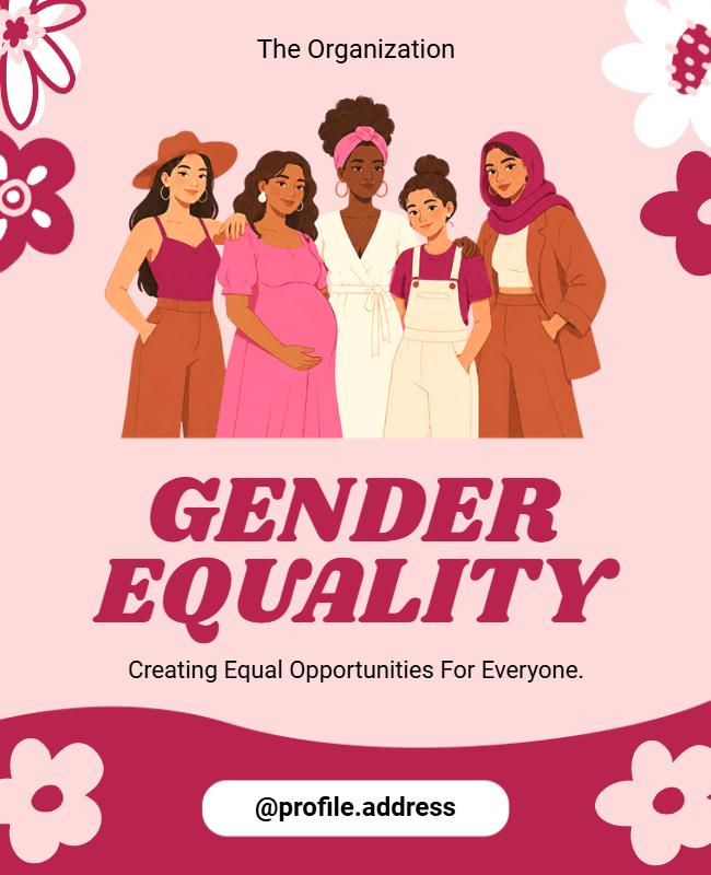 Promoting Gender Equality and Equal Opportunities Poster Template