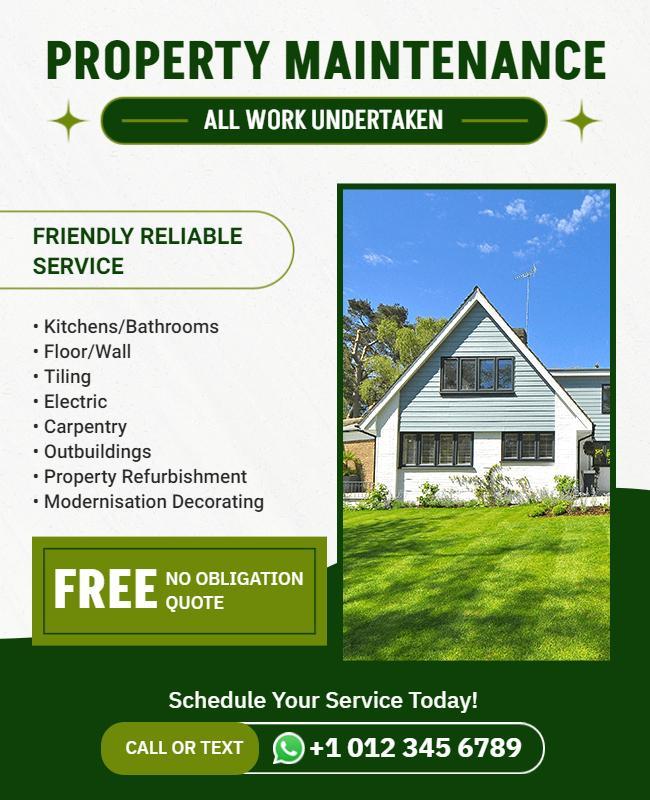 Property Maintenance Services Promotional Flyer Template