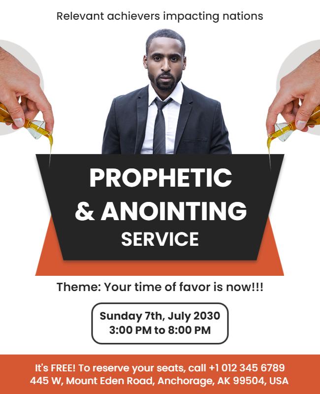 Prophetic Anointing Service Event Flyer Template