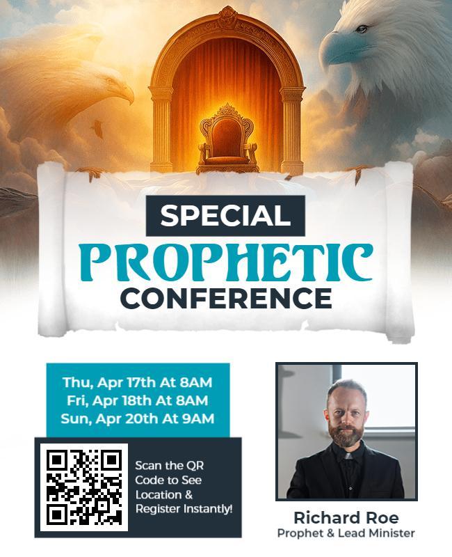 Prophetic Conference with Spiritual Themes Flyer Template