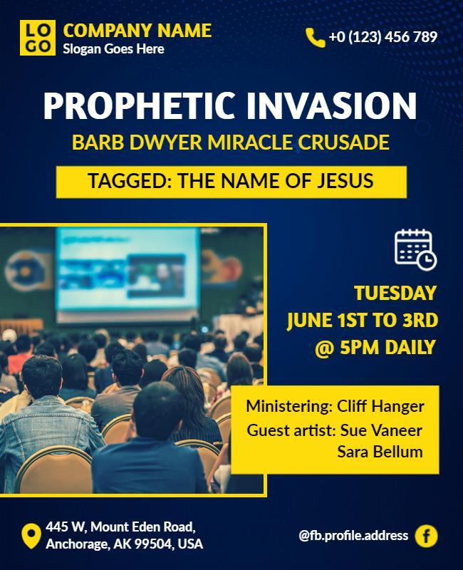 Prophetic Miracle Crusade Event Flyer Template