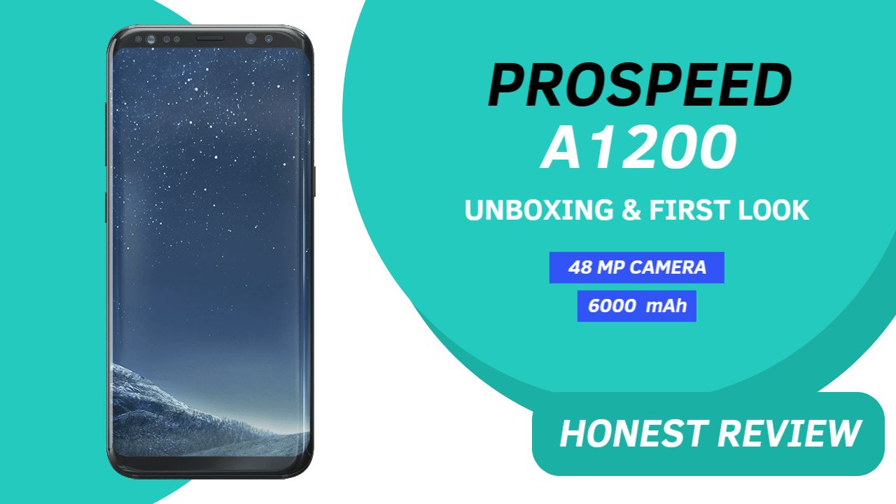 Prospeed A1200 Smartphone Unboxing YouTube Thumbnail Template