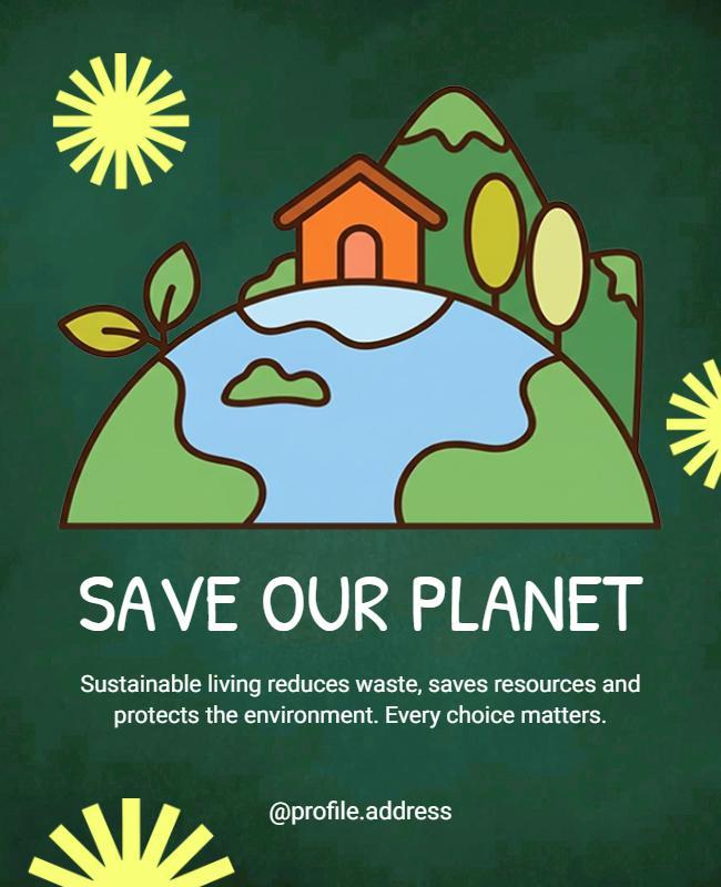 Protect Our Planet Environmental Poster Template