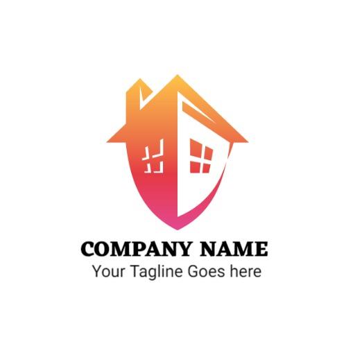Protecting Homes with Innovative Security Solutions Logo Template