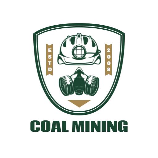 Protective Gear Representing Safe Coal Mining Practices Logo Template