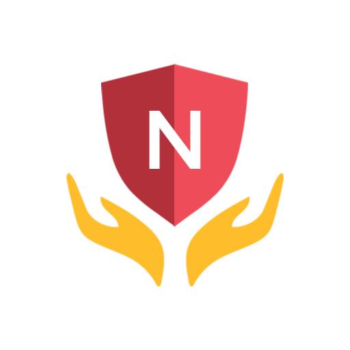 Protective Shield Design Featuring Alphabet Letter N Logo Template