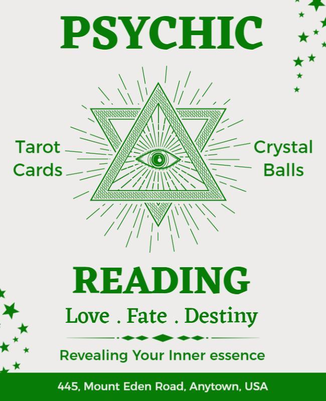 Psychic Reading Tarot Event Flyer Template