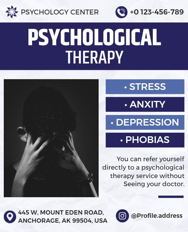 Psychological Therapy Services Promotional Flyer Template