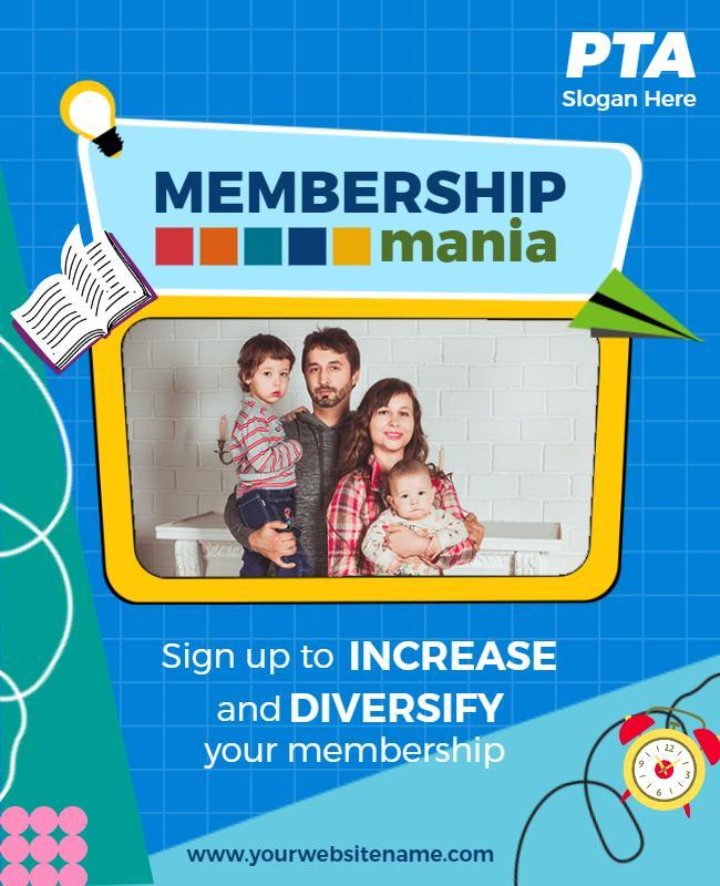 Pta Membership Drive Promotional Flyer Template