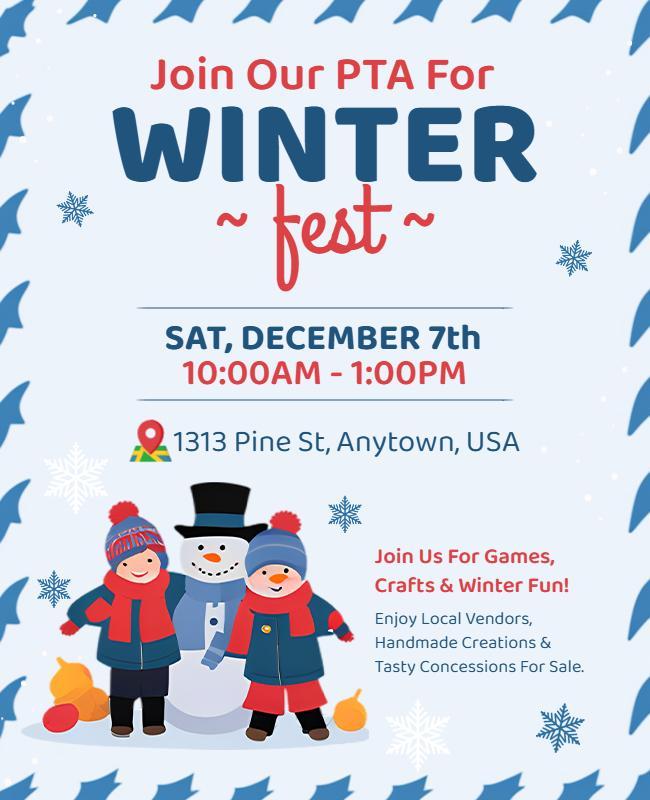 PTA Winter Fest Event Flyer Template