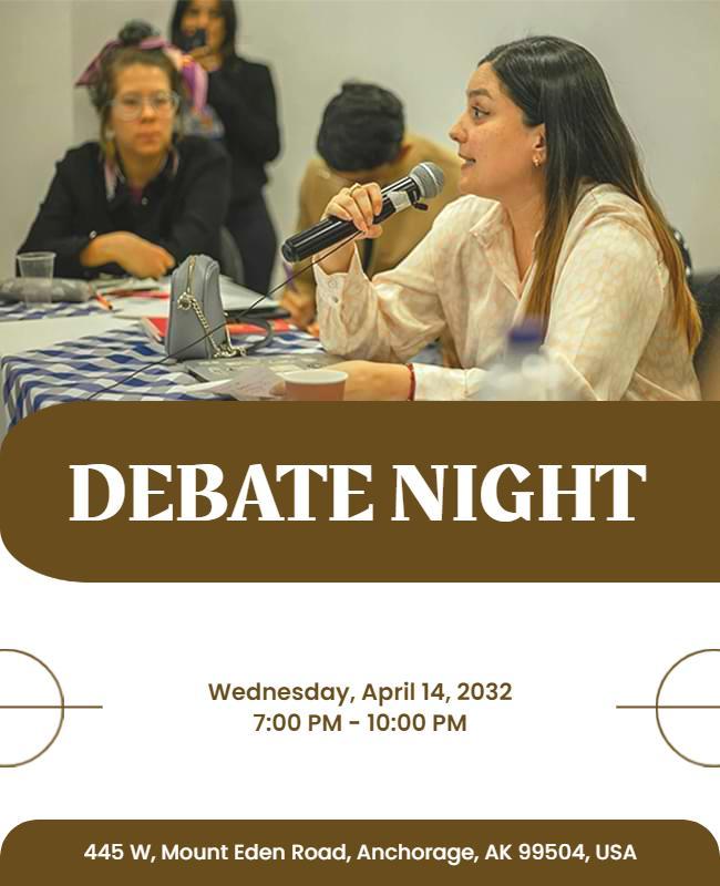 Public Speaking Debate Night Event Flyer Template